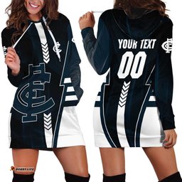 Personalized Carlton Blues Hoodie Dress Modern Geometric Sports Graphic Style TS04