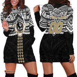 Personalized Collingwood Magpies Hoodie Dress Polynesian Tribal Pattern Heritage Football TS04