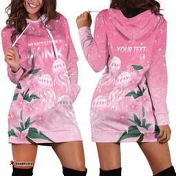 Personalised Pink Boronia of Hope Hoodie Dress Australias Fight Against Breast Cancer LT9