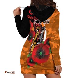 Greater Giants ANZAC Personalised Hoodie Dress Lest We Forget Poppy Camo LT9