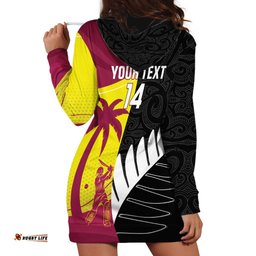 New Zealand and West Indies Cricket Custom Hoodie Dress Black Cap Windies Together LT14