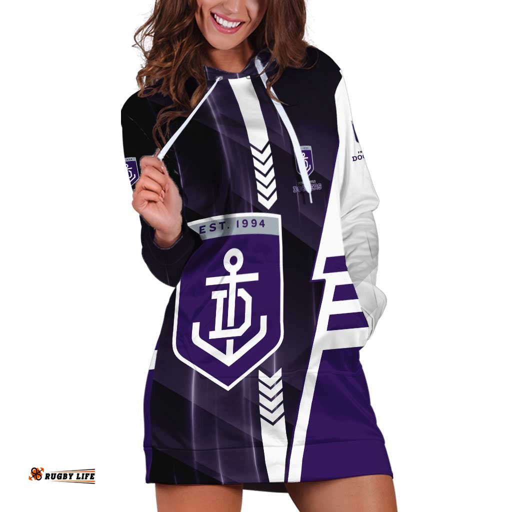 Personalized Fremantle Dockers Hoodie Dress Modern Geometric Sports Graphic Style TS04