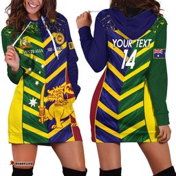 Custom Sri Lanka And Australia Cricket Hoodie Dress 2025 The Lions Baggy Greens Together LT14