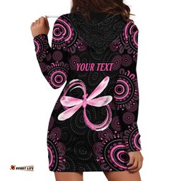 Personalized Pink Dragonfly Aboriginal of Hope Hoodie Dress Australias Breast Cancer Awareness LT9