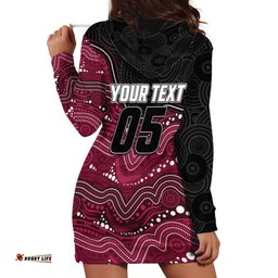 Custom Sea Eagles Hoodie Dress Bird Mascot With Aboriginal Indigenous DT05