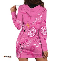 Pink Ribbon Australia Hoodie Dress Breast Cancer Awareness Aboriginal Cacatua leadbeateri LT14