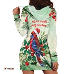 Watercolor Floral Crimson Rosella Hoodie Dress Its Aussie Christmas Time! LT9