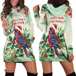 Watercolor Floral Crimson Rosella Hoodie Dress Its Aussie Christmas Time! LT9