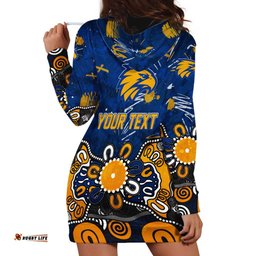 Personalized West Coast Eagles Hoodie Dress Aboriginal Dot Painting Graffiti Style TS04