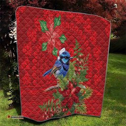 Aussie Superb Fairywren Bird Quilt Aboriginal Inspired Christmas LT9