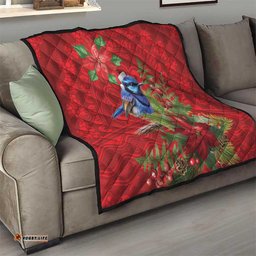 Aussie Superb Fairywren Bird Quilt Aboriginal Inspired Christmas LT9