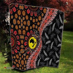 Aotearoa and Australia Quilt Maori Koru Ferns With Aboriginal Kangaroo LT03