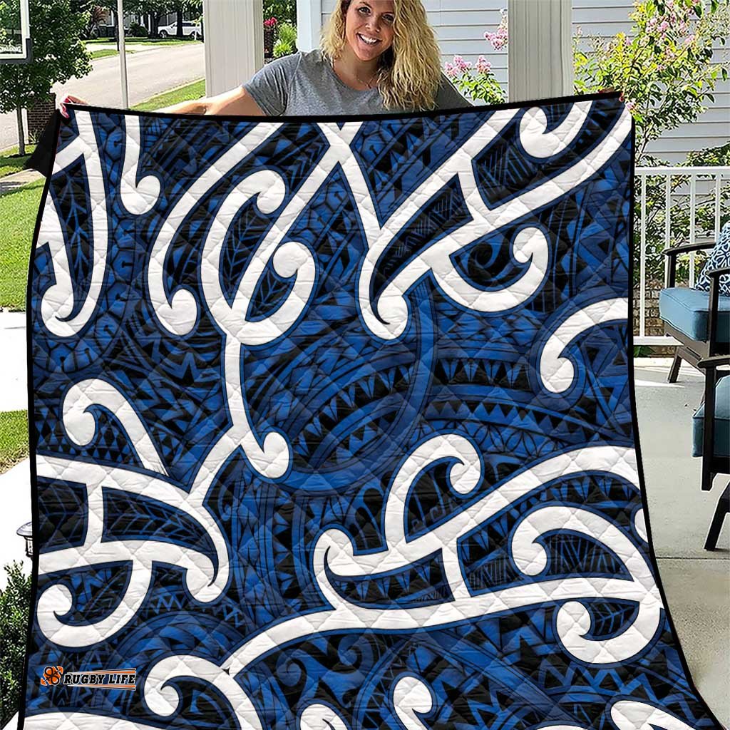 Aotearoa Maori Kowhaiwhai Quilt Kikorangi Puhoro and Patiki LT9