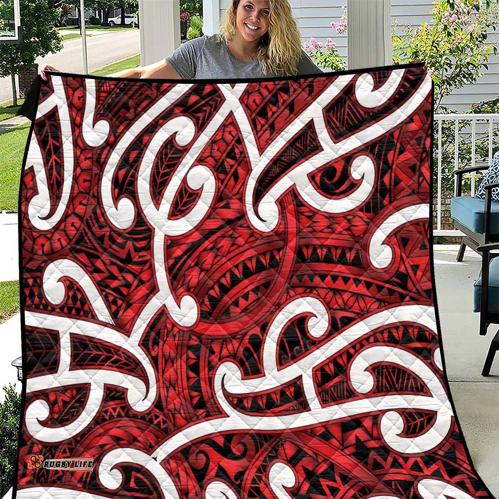 Aotearoa Maori Kowhaiwhai Quilt Whero Puhoro and Patiki LT9