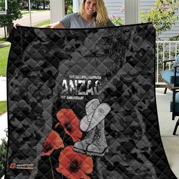 Australia 1915 Gallipoli ANZAC Quilt 111th Anniversary Army Boots And Slouch Hat LT14