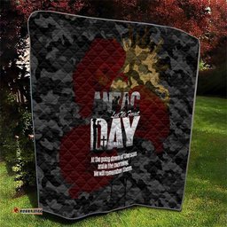 Australia ANZAC Day Quilt We Will Remember Them Poppy Camouflage LT14