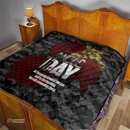Australia ANZAC Day Quilt We Will Remember Them Poppy Camouflage LT14
