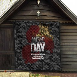 Australia ANZAC Day Quilt We Will Remember Them Poppy Camouflage LT14