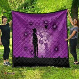 Australia Animals ANZAC Day Quilt Lest We Forget The Animals Too Purple Poppy LT14