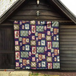 Aussie Birds Christmas La La Land Quilt Navy Blue Vintage Stamp Edition LT9