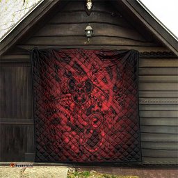 Aotearoa Maori Hei Tiki Quilt Whero Kowhaiwhai Puhoro Motif LT9