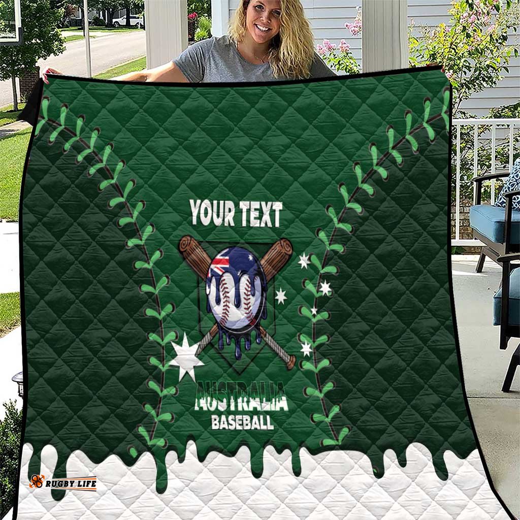 Australia 2026 Baseball Custom Quilt Go Aussie Drip Style LT14