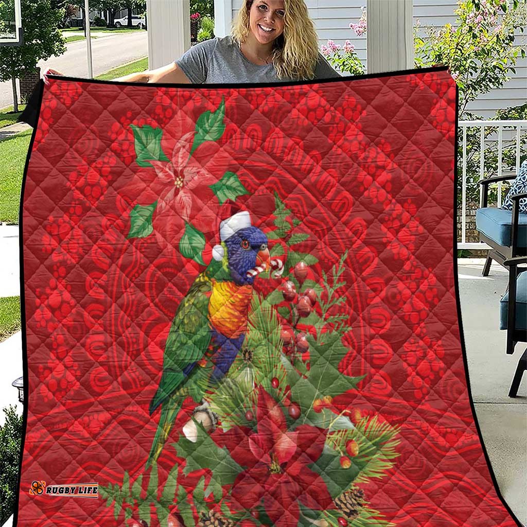 Aussie Rainbow lorikeet Quilt Aboriginal Inspired Christmas LT9