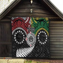 Aotearoa and Cook Islands Mo Te Tiriti Quilt New Zealand Honour The Treaty Ake!Ake!Ake! LT9