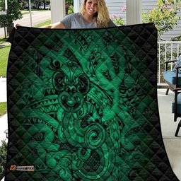 Aotearoa Maori Hei Tiki Quilt Kakariki Kowhaiwhai Puhoro Motif LT9
