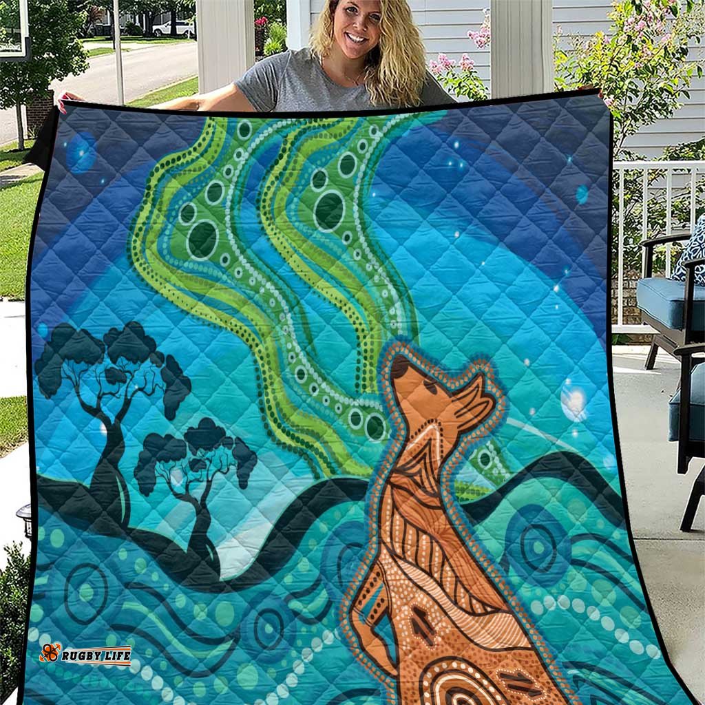 Aussie Aurora Borealis Aboriginal Art Quilt LT7