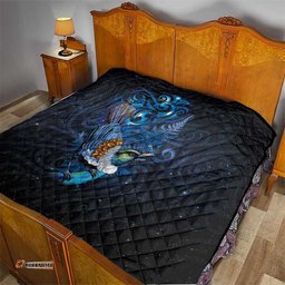 Aotearoa Matariki Quilt Maori Tribal with Silver Fern and Tui Bird Galaxy Style LT03