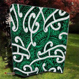 Aotearoa Maori Kowhaiwhai Quilt Kakariki Puhoro and Patiki LT9