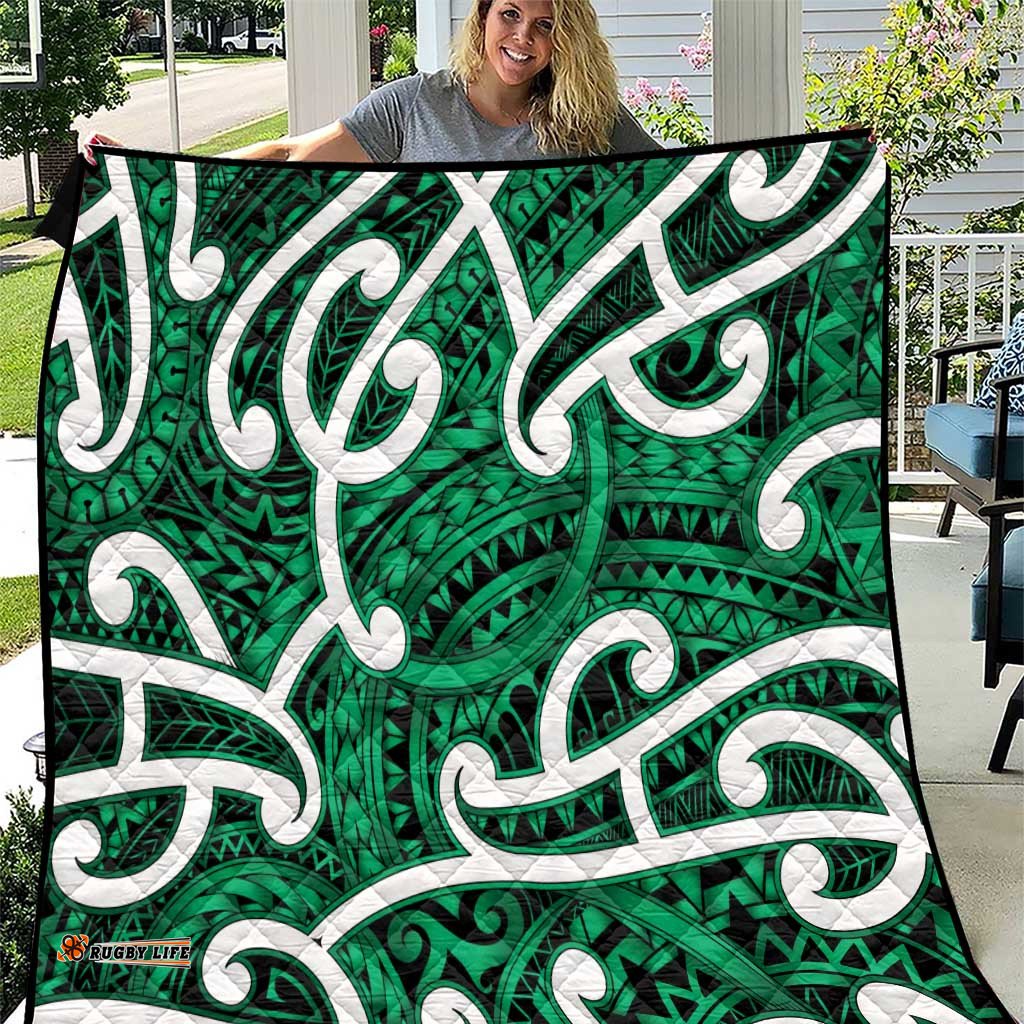 Aotearoa Maori Kowhaiwhai Quilt Kakariki Puhoro and Patiki LT9