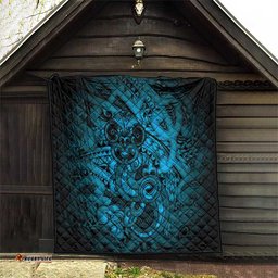 Aotearoa Maori Hei Tiki Quilt Kikorangi Kowhaiwhai Puhoro Motif LT9