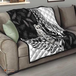 Aotearoa Manaia NZ Maori Silver Fern Quilt LT14