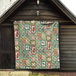 Aussie Birds Christmas La La Land Quilt Green Vintage Stamp Edition LT9