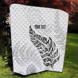 Aotearoa Personalized Lawn Bowls Maori Quilt New Zealand White Tribal Silver Fern LT7