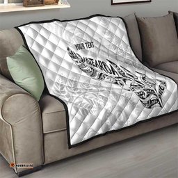 Aotearoa Personalized Lawn Bowls Maori Quilt New Zealand White Tribal Silver Fern LT7