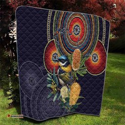 Aussie Honeyeaters Banksia Flowers Quilt Aboriginal Dots Painting LT9