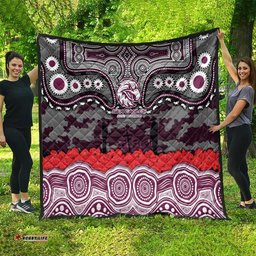 ANZAC Day Manly Warringah Sea Eagles Quilt Military Memorial Aboriginal Indigenous Art TS04