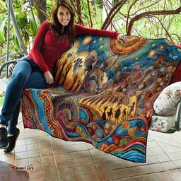 Aboriginal Dreamtime Stories Land Quilt LT9