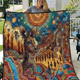 Aboriginal Dreamtime Stories Land Quilt LT9