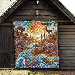 Aboriginal Dreamtime Animals Stories Quilt LT9