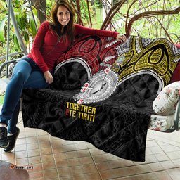 Aotearoa and Niue Mo Te Tiriti Quilt New Zealand Honour The Treaty Ake!Ake!Ake! LT9