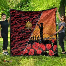 ANZAC Lest We Forget Quilt Australian Army Poppy Tribute LT15