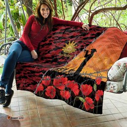 ANZAC Lest We Forget Quilt Australian Army Poppy Tribute LT15
