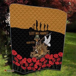 Australia ANZAC Day Personalised Quilt Honouring The Animals That Served LT9