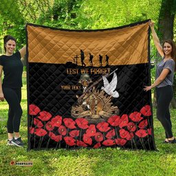 Australia ANZAC Day Personalised Quilt Honouring The Animals That Served LT9