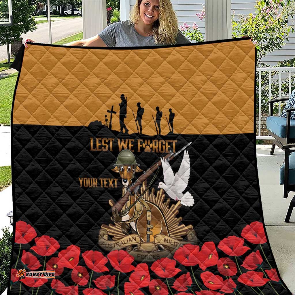 Australia ANZAC Day Personalised Quilt Honouring The Animals That Served LT9