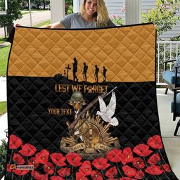 Australia ANZAC Day Personalised Quilt Honouring The Animals That Served LT9